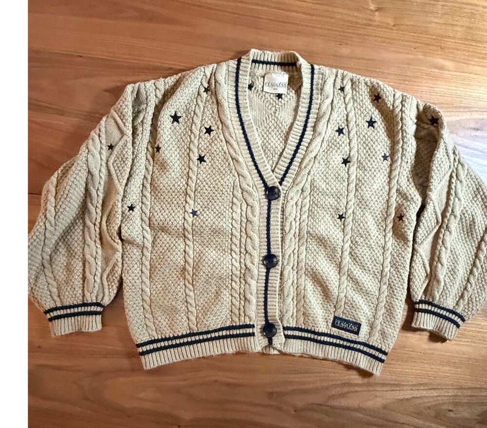 Taylor Swift Fearless Taylor's Version Cardigan M/L Cream Navy Stars